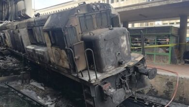صورة لحظة احتراق ركاب بقطار رميسيس في مصر