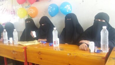 صورة إب : مركز الرسالة النسوي لمحو الأمية وتعليم الكبار  ينظم حفل تكريمي لاوائل الدارسات ..