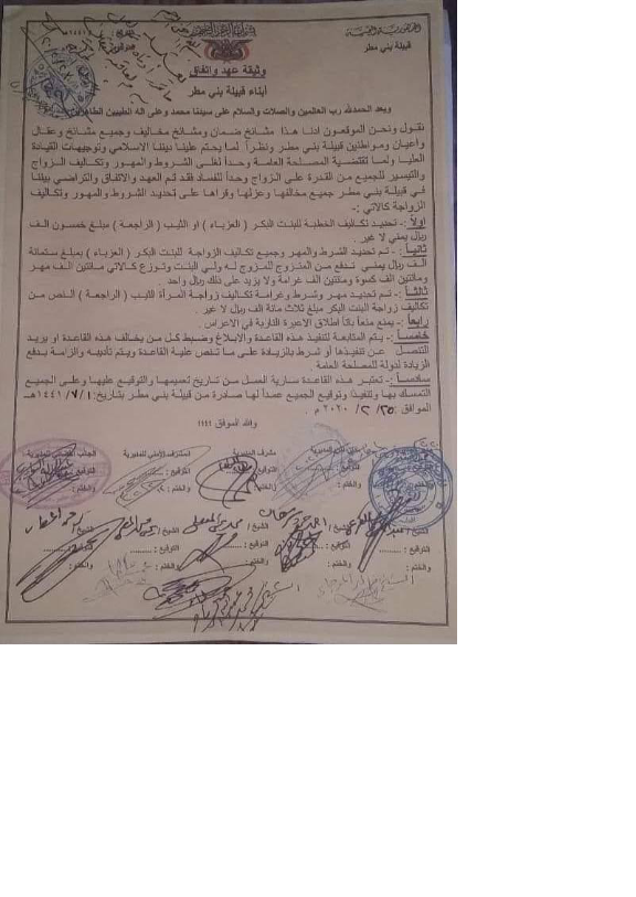 بشرى سارة للشباب الراغبين بالزواج بهذه المنطقة اليمنية المهر فقط ب600 الف رسمياً... وثيقة 26 02 20 934011256