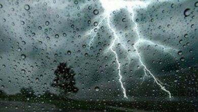 صورة الأرصاد: أمطار متفرقة على١٣ محافظة يمنية