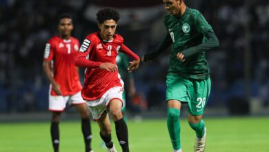 صورة هدف اليمن في مرمى السعودية (فيديو )
